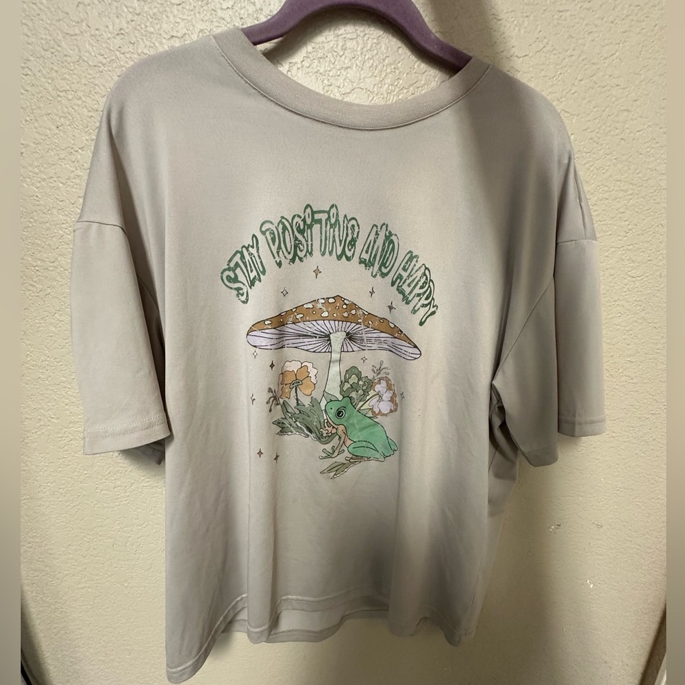 “Stay Positive and Happy” Graphic Tee